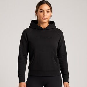 Buffbunny Embossed Spellout Beyond Cowlneck Hoodie – Black (Size S)